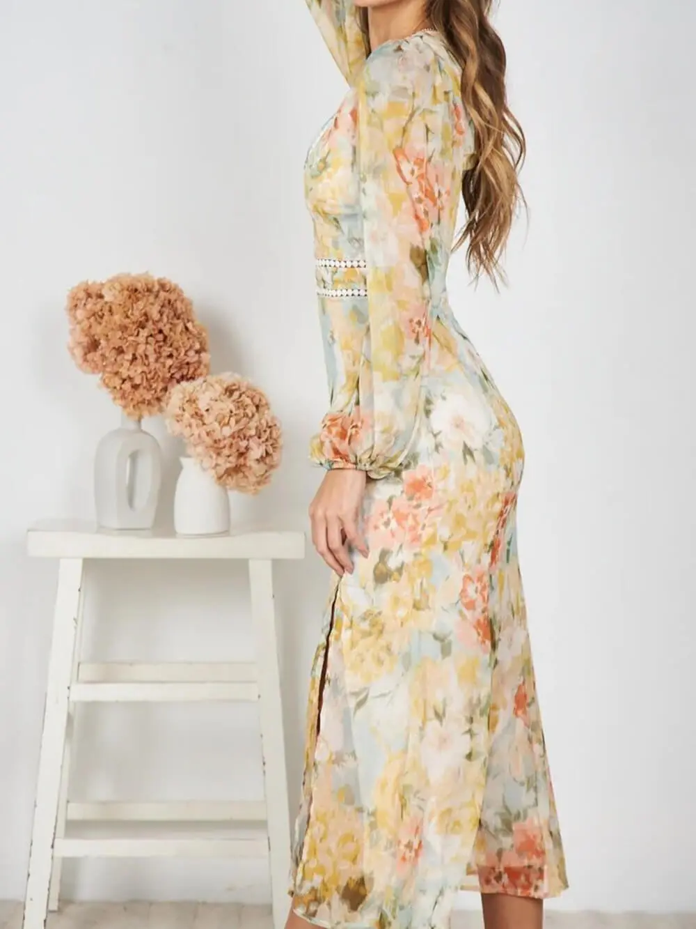 Long Tailored Tuxedo Midi Dress