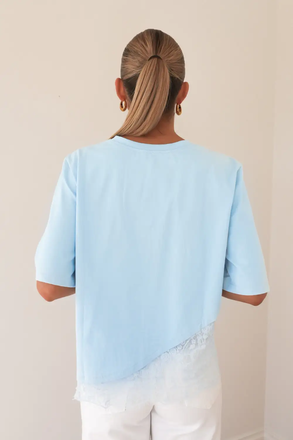 Oversized Lace Core Casual Tee