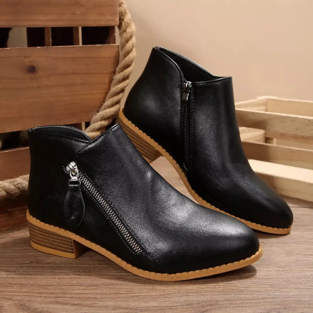 Block Heel Ankle Boots