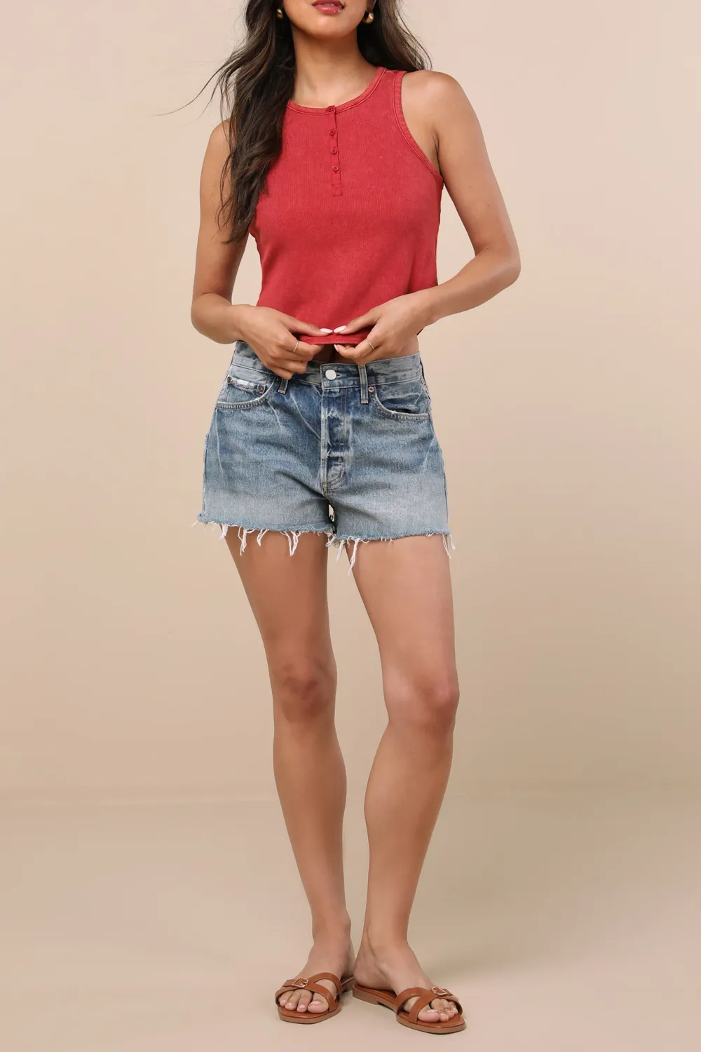Casual Style Knit Tank Top