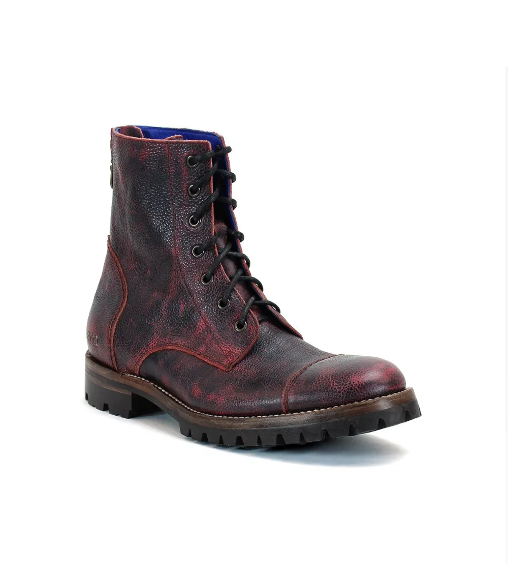 Back-Zip Lug-Sole Combat Boots