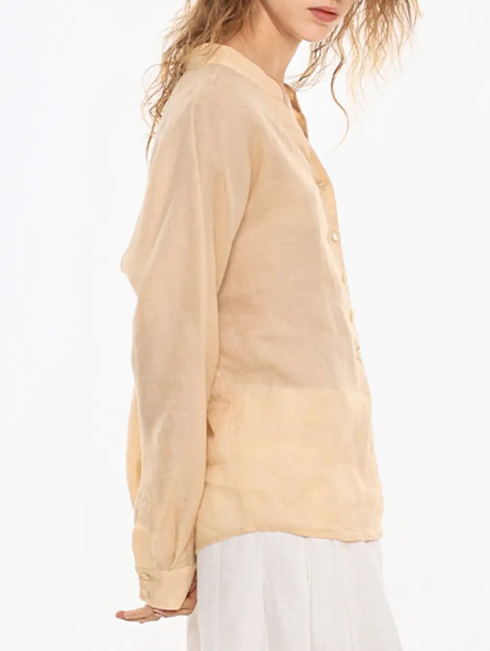 Ramie V Neck Lightweight Top