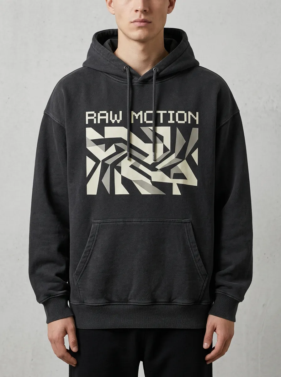 Casual Pixel Geometric Men's Graphic Hoodie