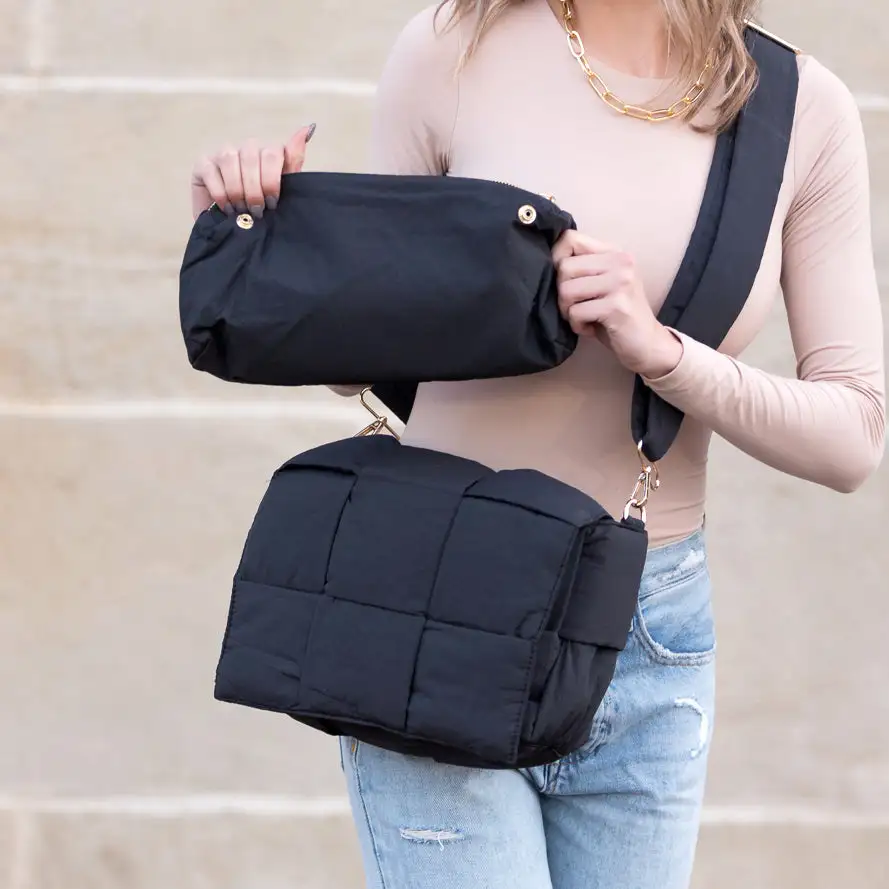 Foldover Puffer Crossbody Bag