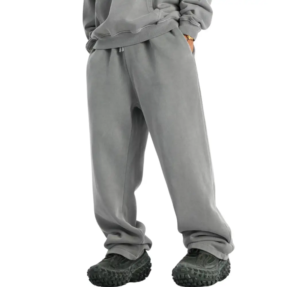 Washed Straight Leg Men's Sweatpants