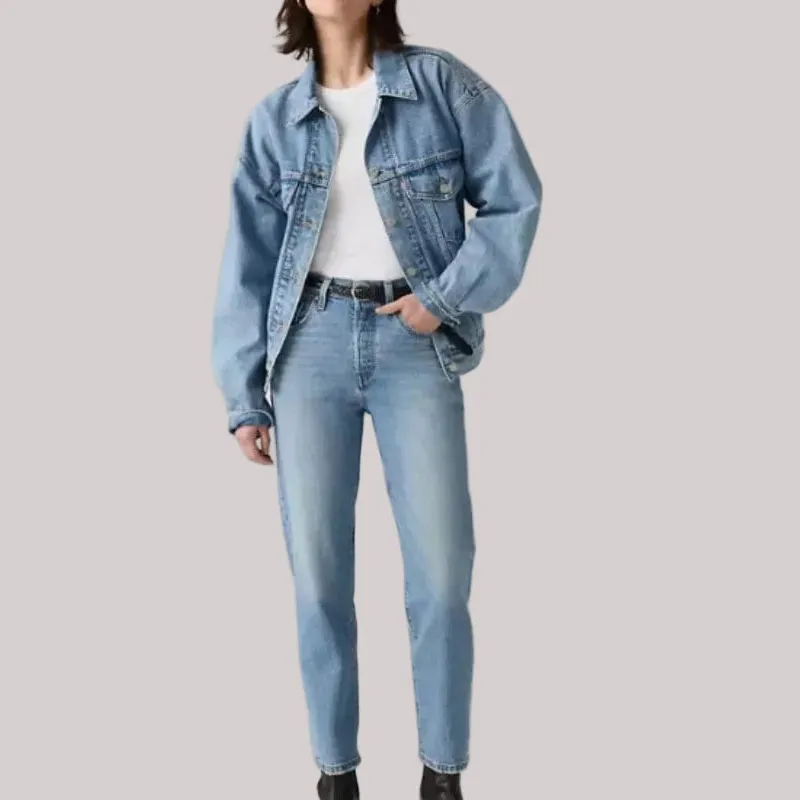 Straight-Leg Cropped Women's Jeans