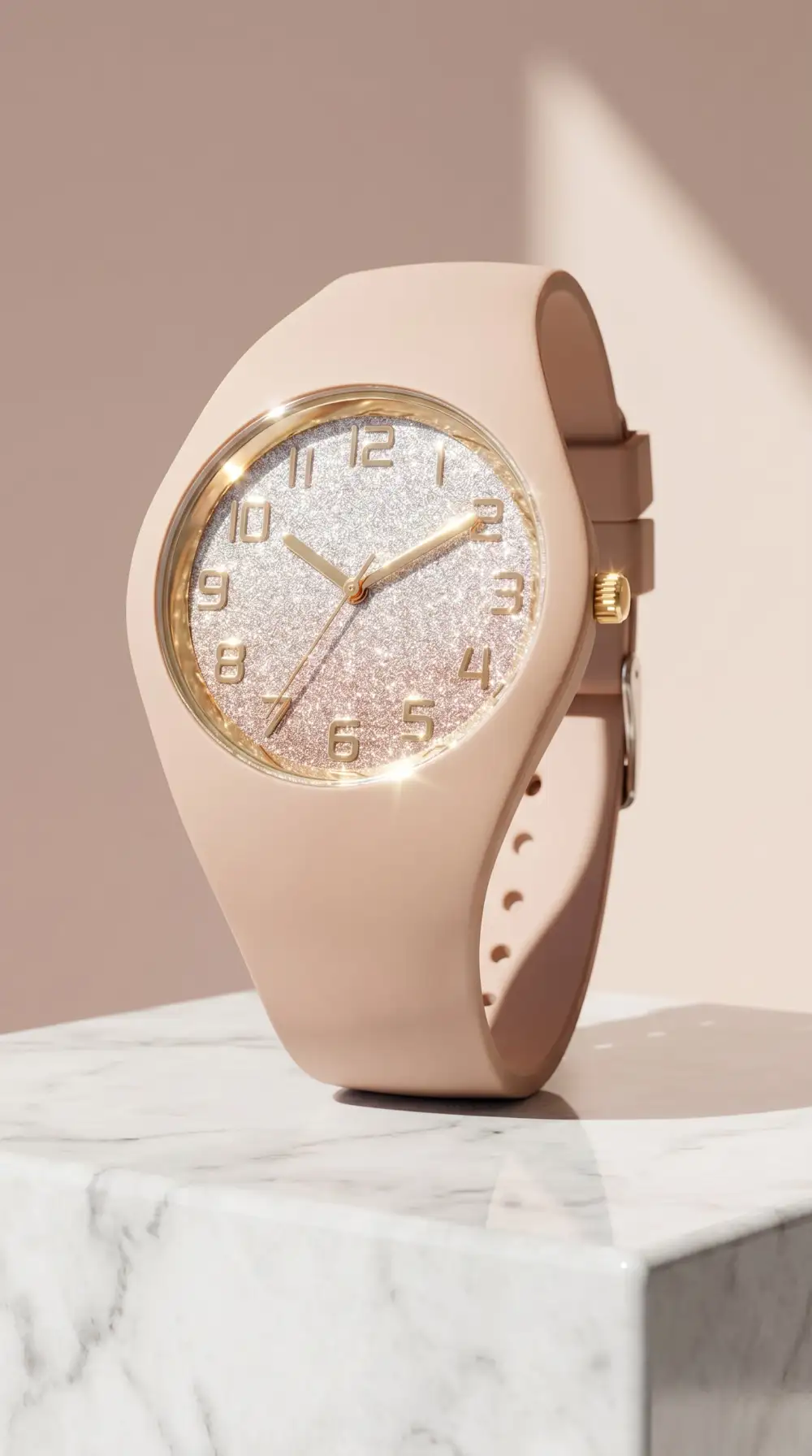 Distinctive Silicone Glitter Fashion Watch