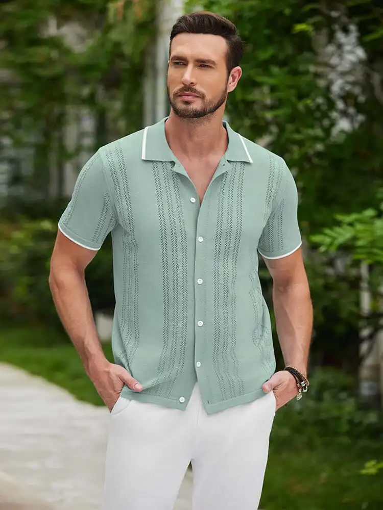 Casual Breathable Knit Shirt