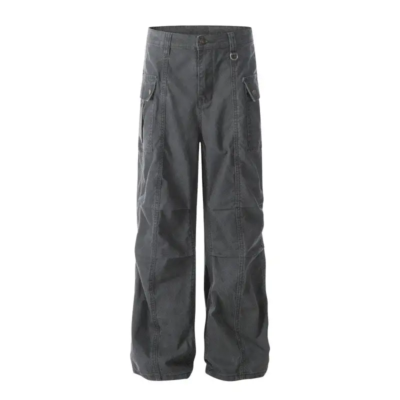 Women's Distressed Washed Cargo Pants