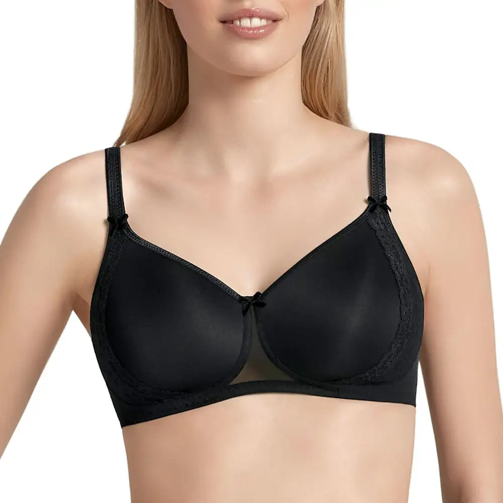Women's Wireless Padded Seamless Lace Smoothing Bra