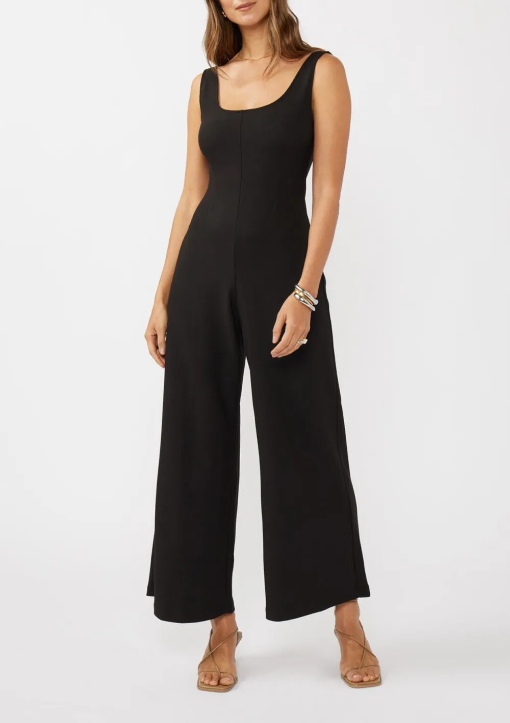 Wide Leg Sleeveless Jumpsuit