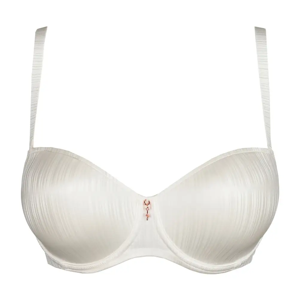 Women's Strapless Underwire Padded Seamless Shimmer Detail Smoothing Bra