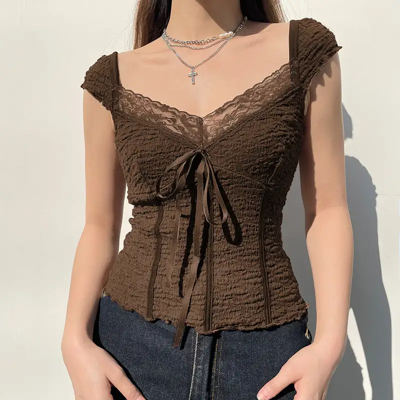Bow Detail Vintage Inspired Top
