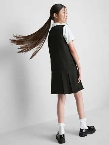 7-15yrs | 2pk Pleated Pinafore School Dresses