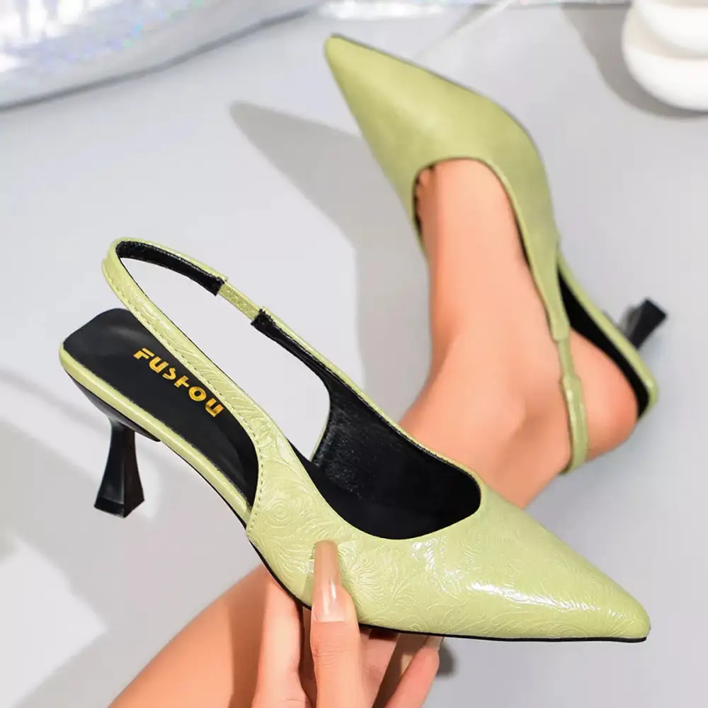 Casual Point Toe Slingback Pumps