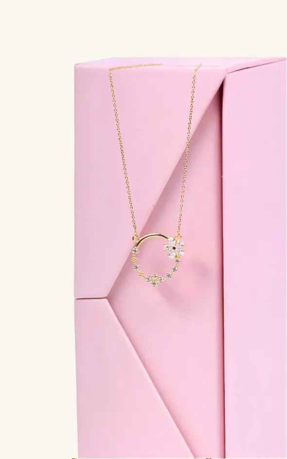 Floral Round Necklace