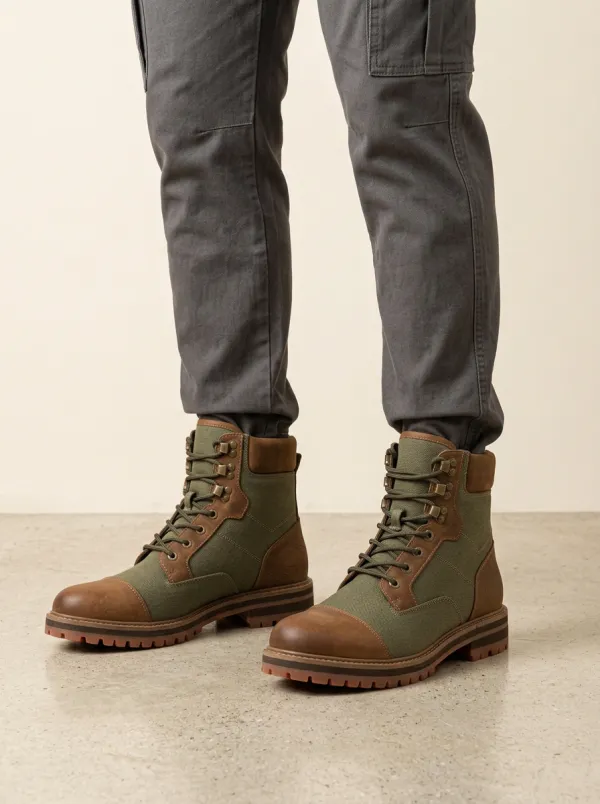 Unisex Easygoing Outdoor Hiking Topographic Pattern Print Work Boots
