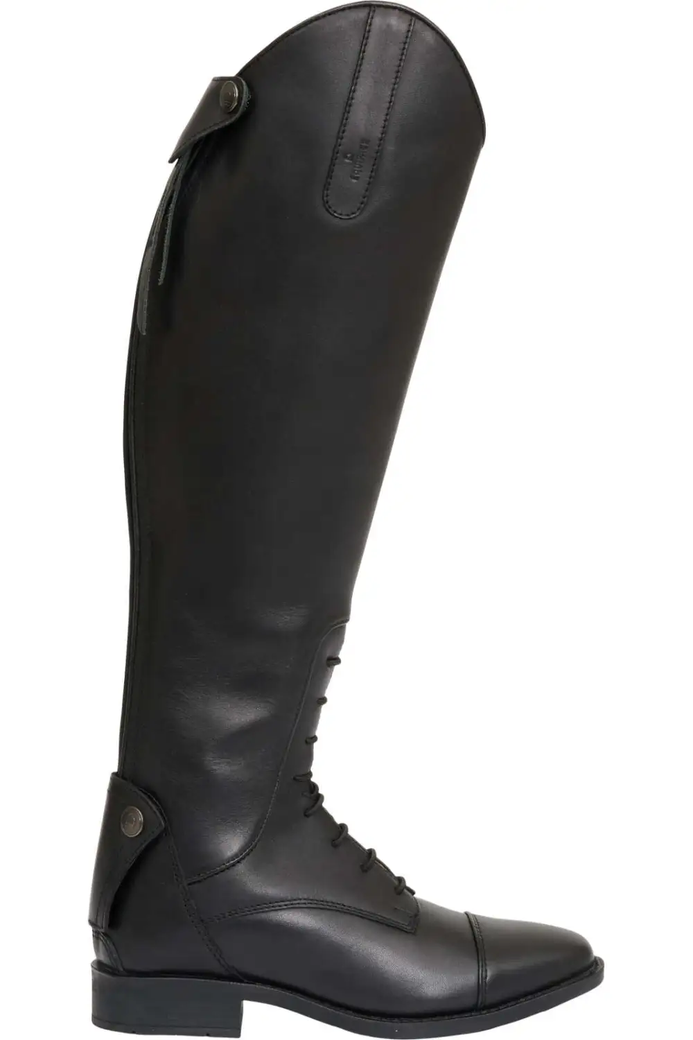 Refined Equestrian Leather Tall Riding Boots