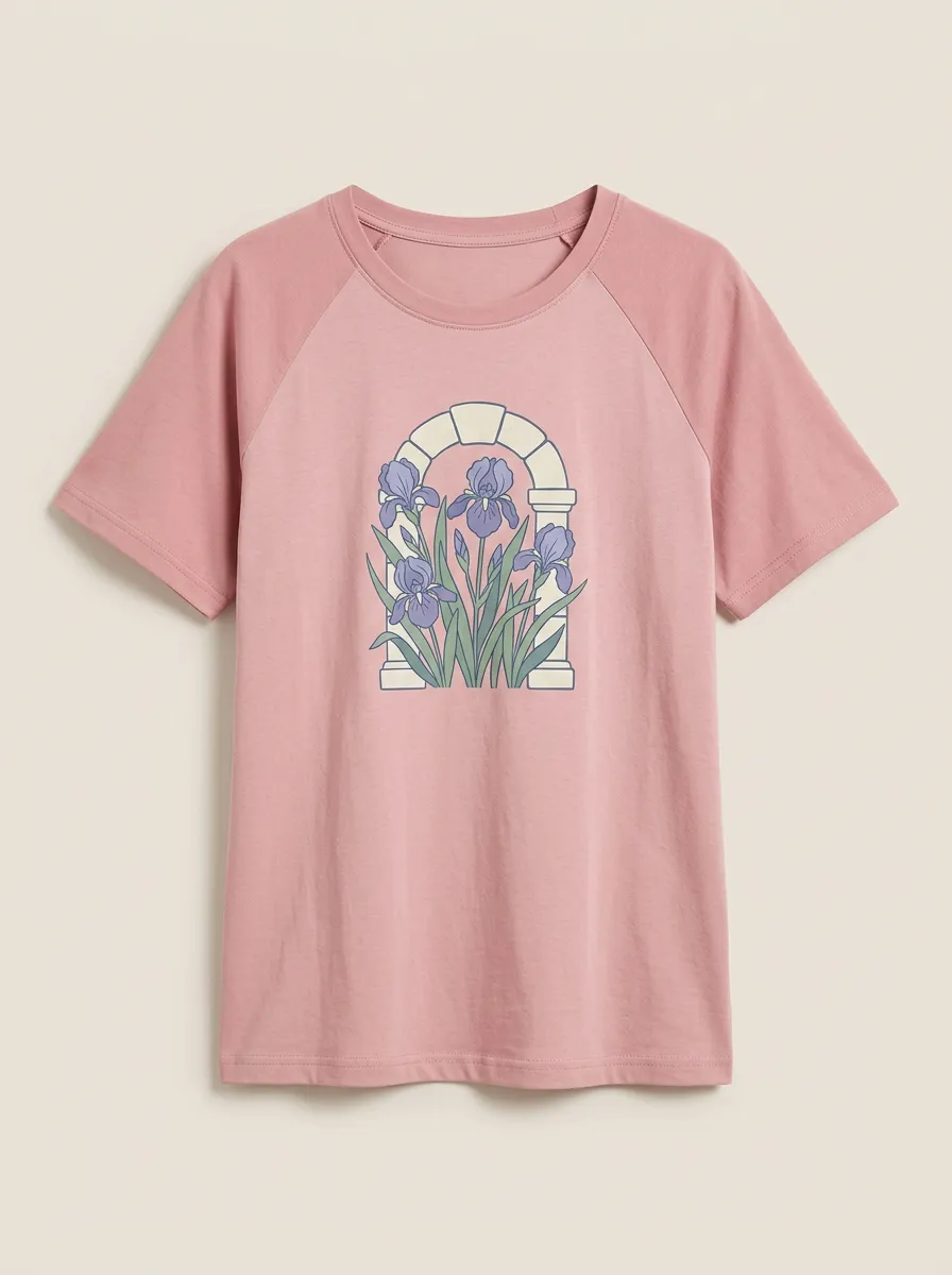 Women's Crew-Neck Graphic-Print T-Shirt