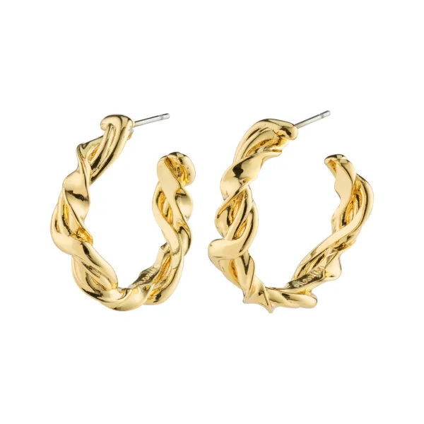 Woven Twisted Hoop Earrings