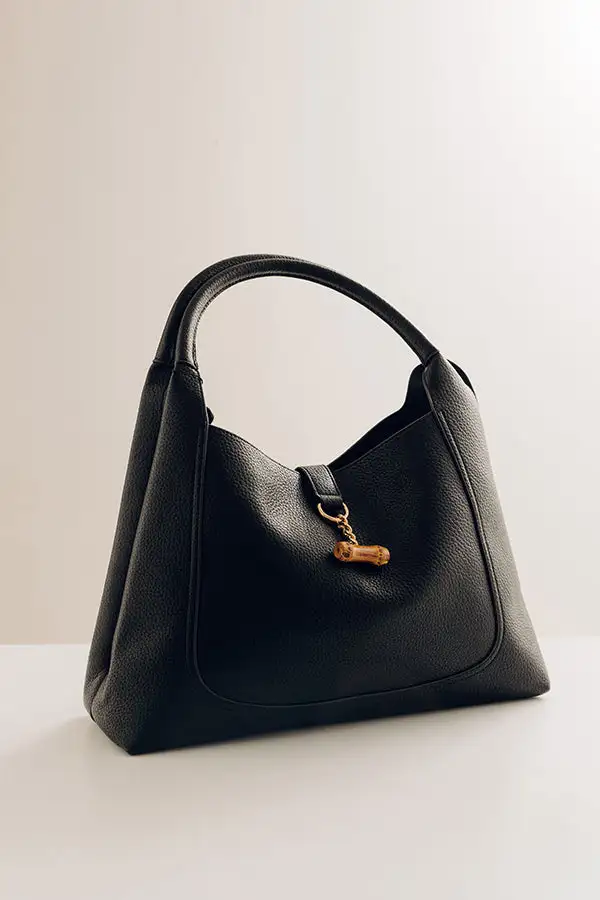 Faux Leather Flap-Front Tote Bag
