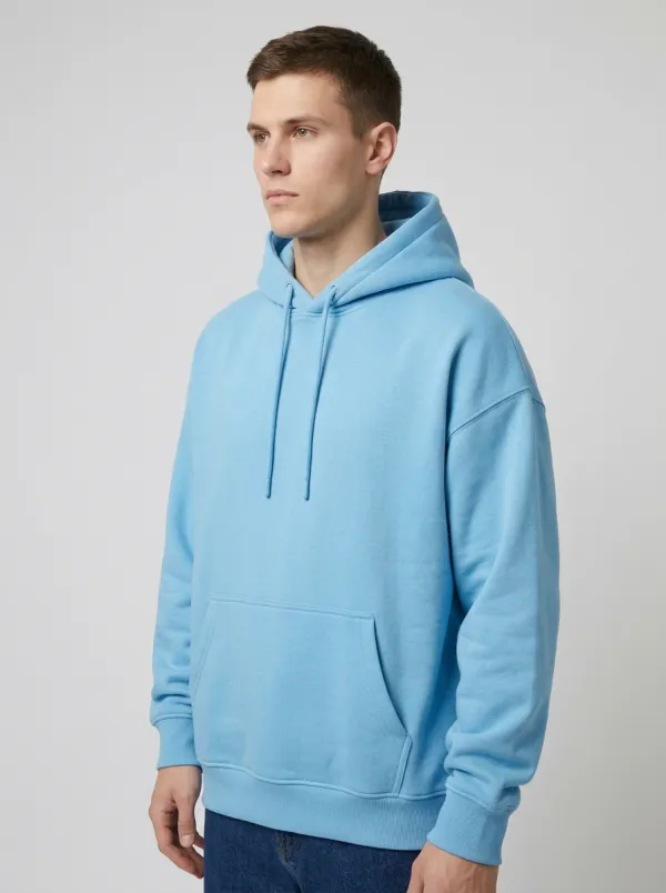Unisex Plain Fresh Look Hooded Sweatshirt