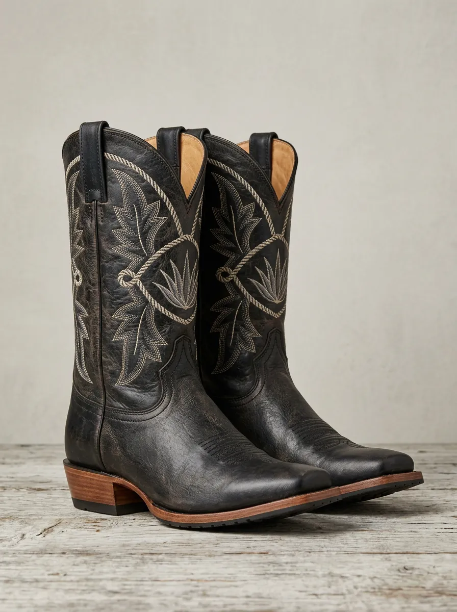 Men's Western Cowboy Floral Cowboy Boots