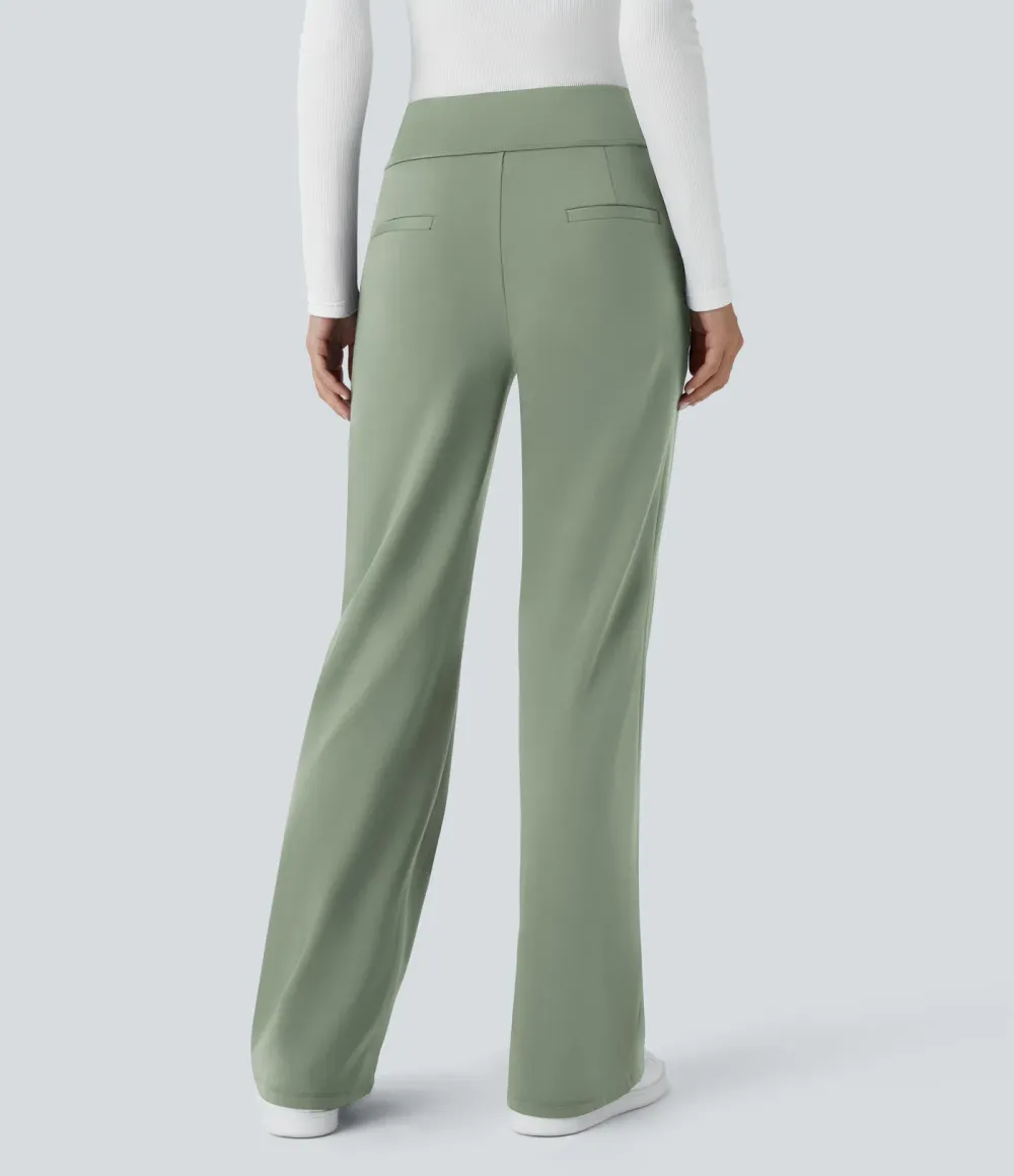  DayStretch Mid Rise Side Zipper Pocket Work Flare Pants