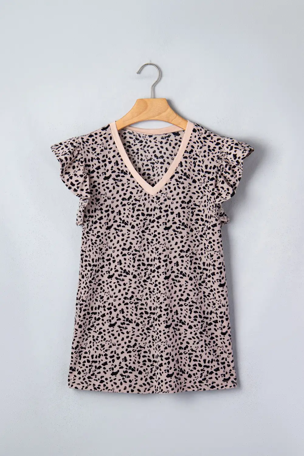 V-Neck Relaxed Ruffle-Trim Ruffled Tank Top