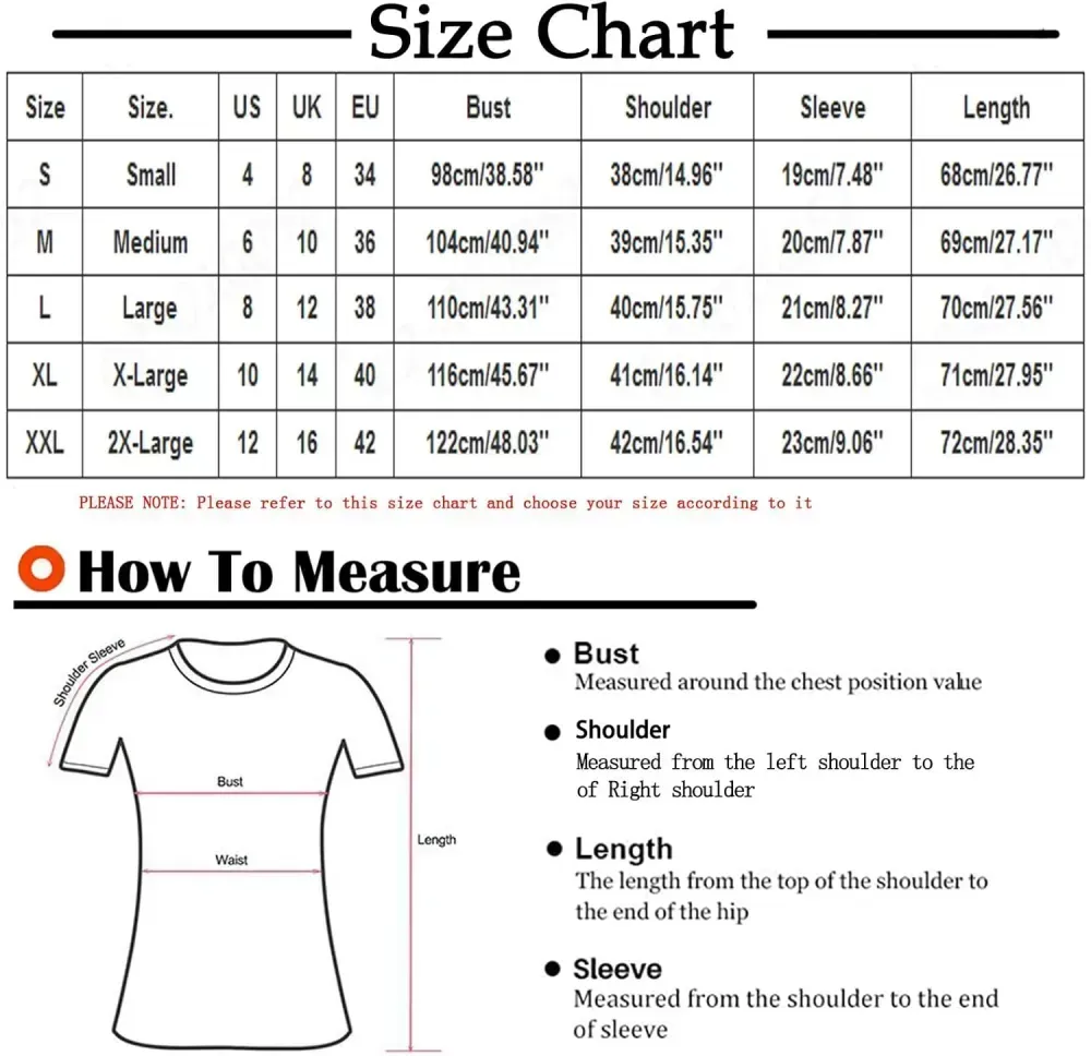 Womens Summer Pleated Front Shirts Tunics Casual Short Sleeved Loose Round Neck Boho Printed Tops Vacation Blouse