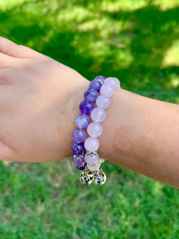 Gemstone Bell Charm Bracelet