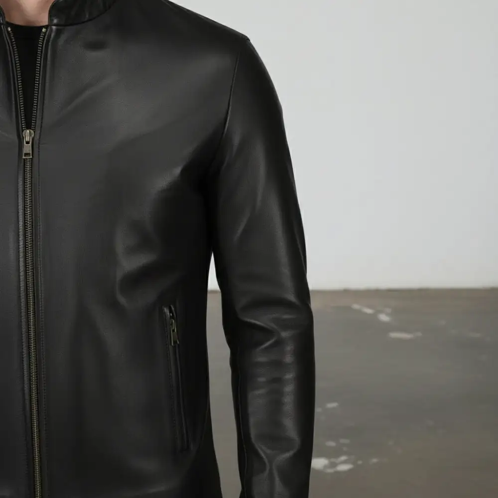 Timeless Leather Biker Motorcycle Multi Pocket Jacket