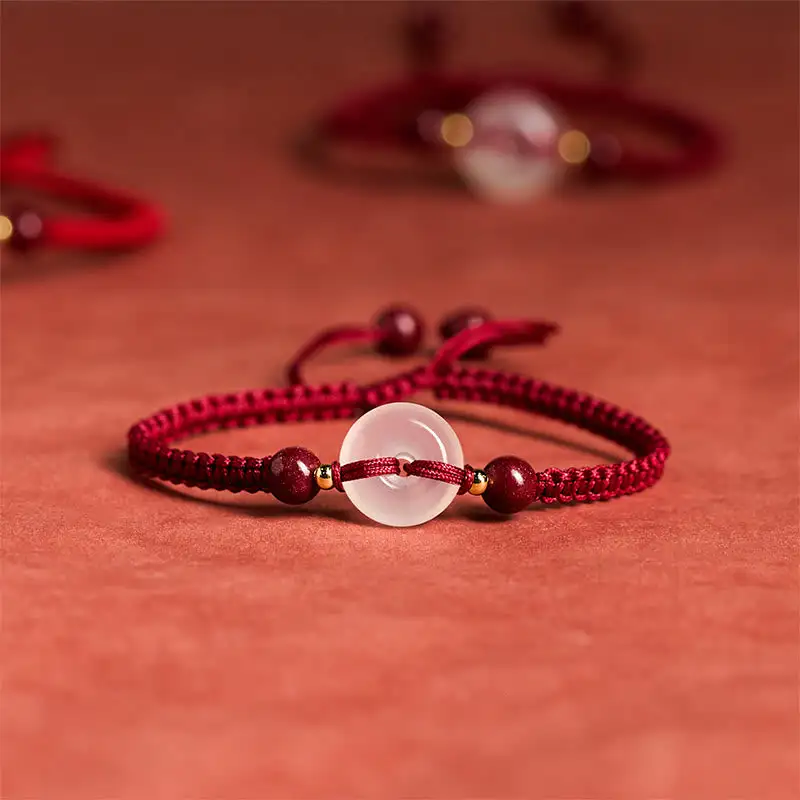 Buckle Agate Flat Knot Diamond Knot String Bracelet