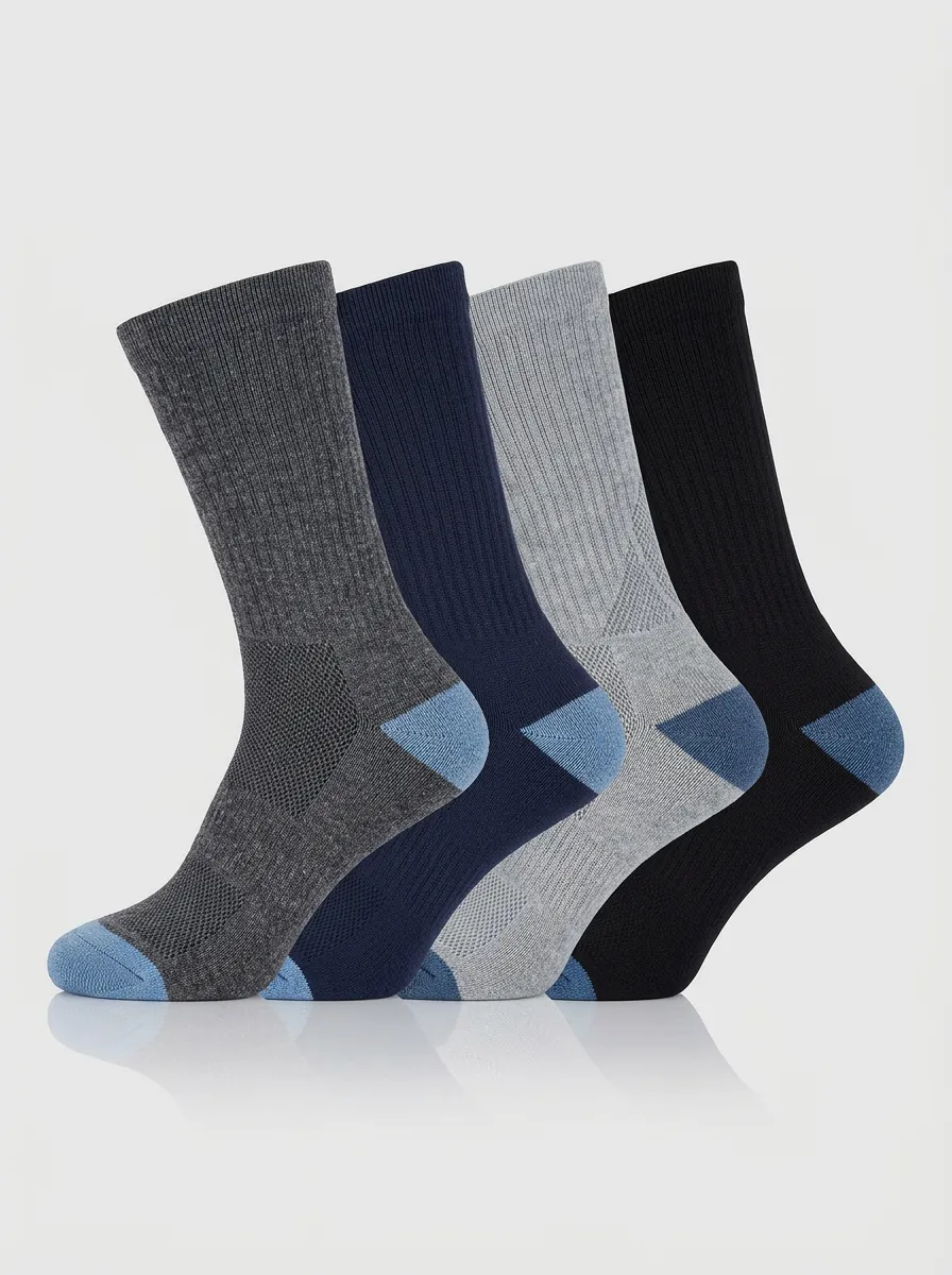 Daily Crew Edit Men's Four Pair Socks