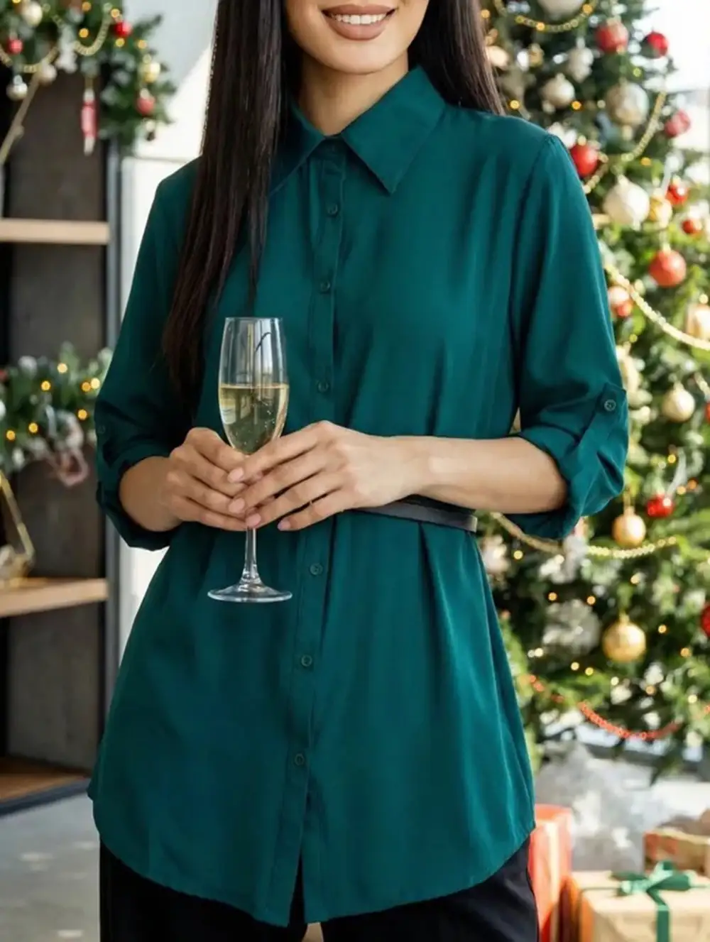 Polo Button Blouse