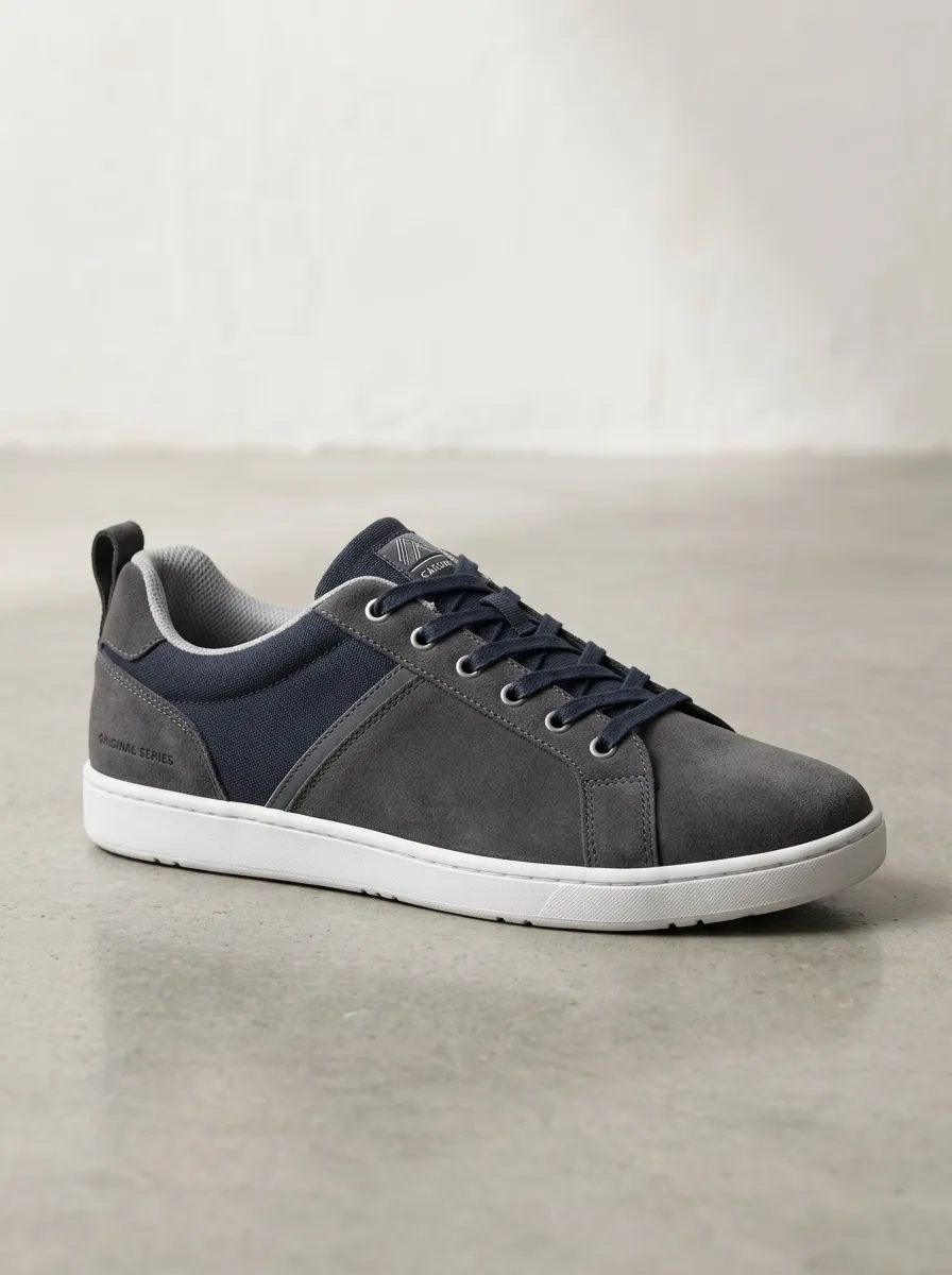 Cozy Suede Look Minimalist Outdoor Look Men's Casual Sneakers