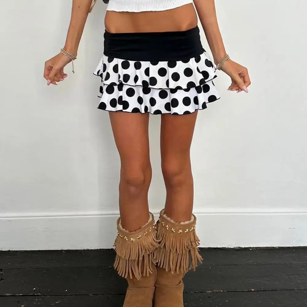 Layered Ruffle Mini Skirt