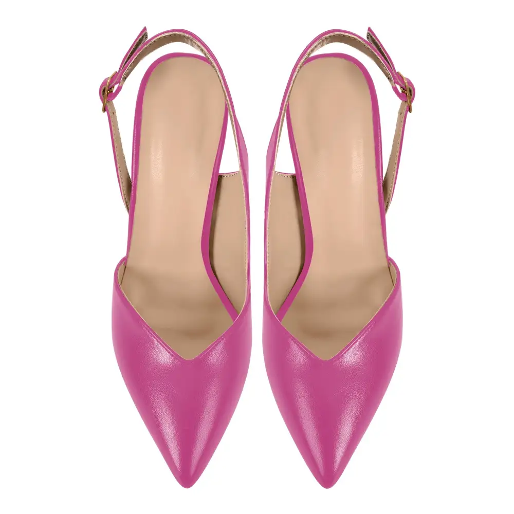 Statement Pointed Toe Stiletto Slingback Pumps