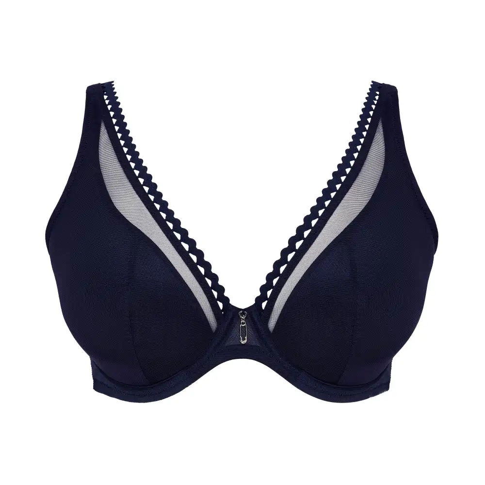 Women's Plunge Underwire Molded Leotard Back Adjustable Straps Triangle Bra