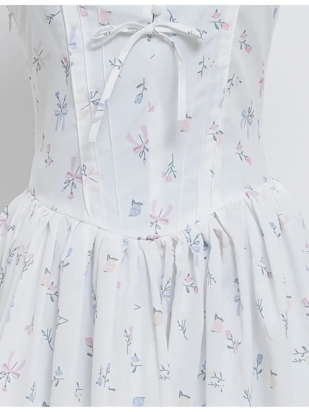 Square Neck Sleeveless Lace Trim Midi Dress
