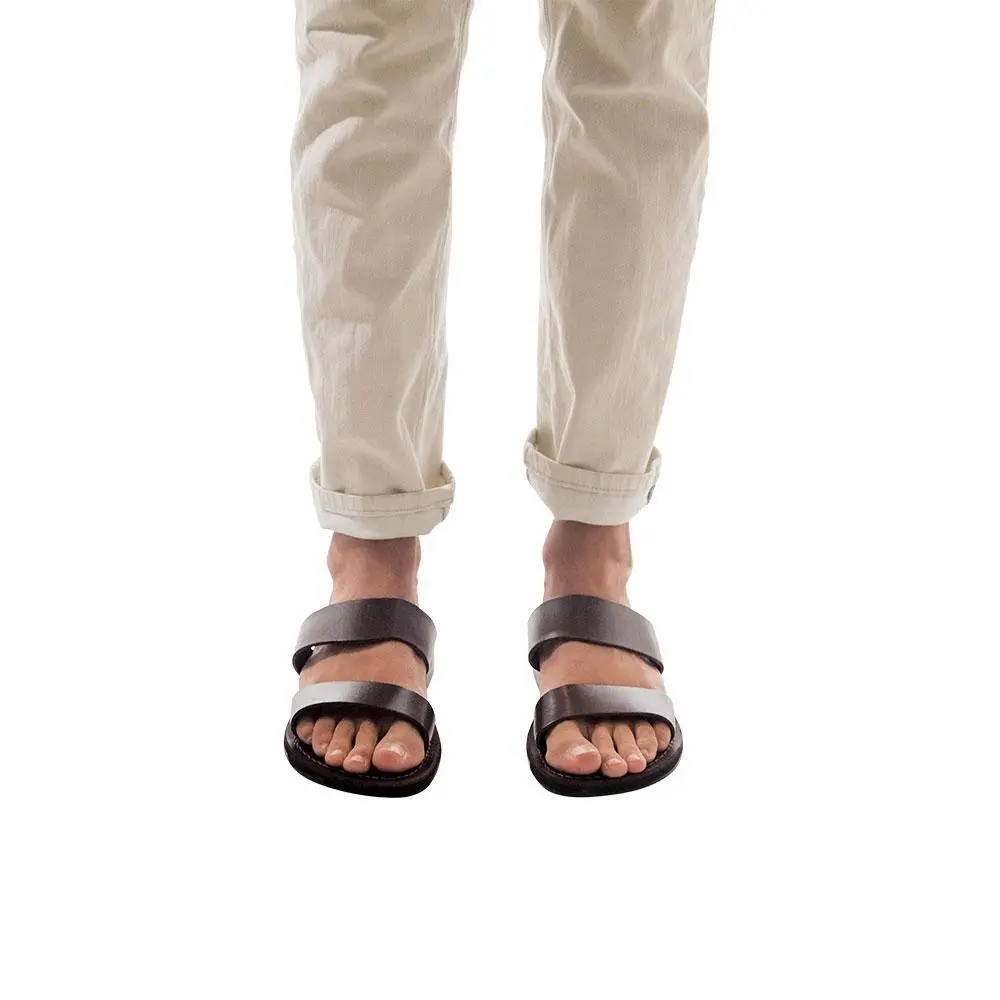 Leather Double Strap Sandals