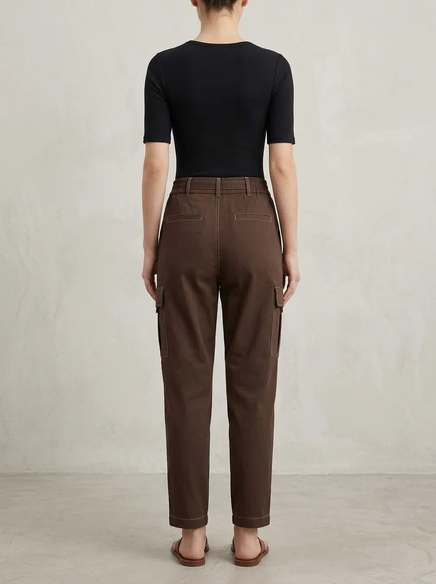 Women's Utility Cargo Pants with Buckle Detail