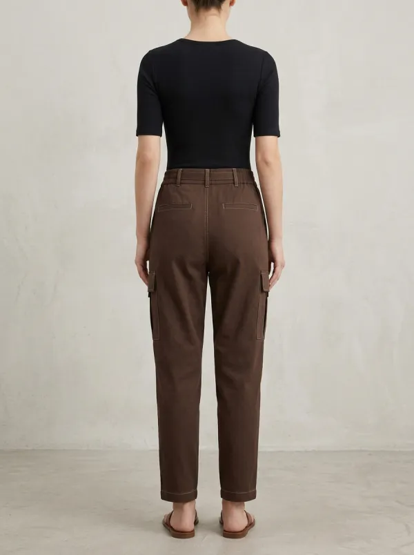 Women's Utility Cargo Pants with Buckle Detail