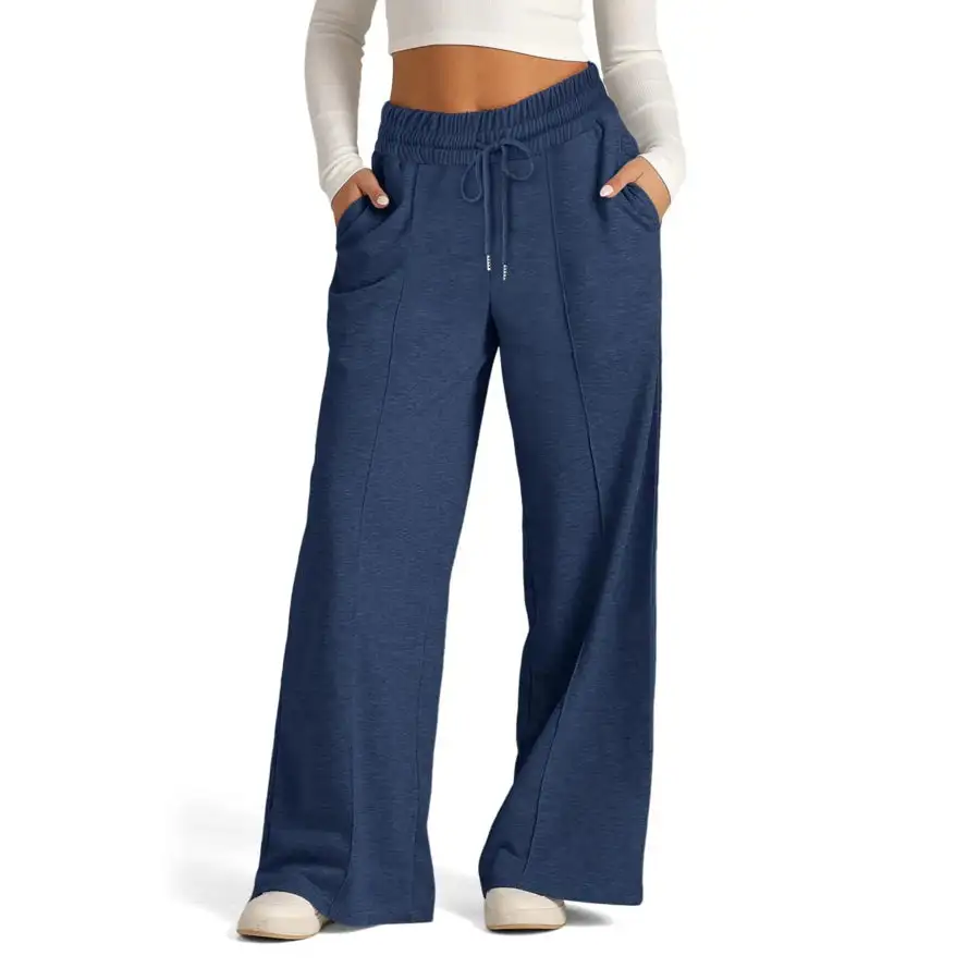 Full Size Drawstring Relaxed Fit Wide Leg Pants Plus Size