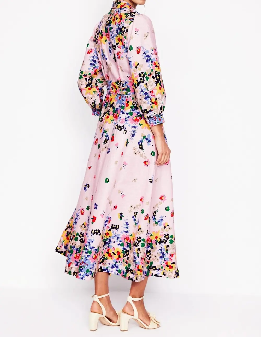 Clara Linen Blend Shirt Dress