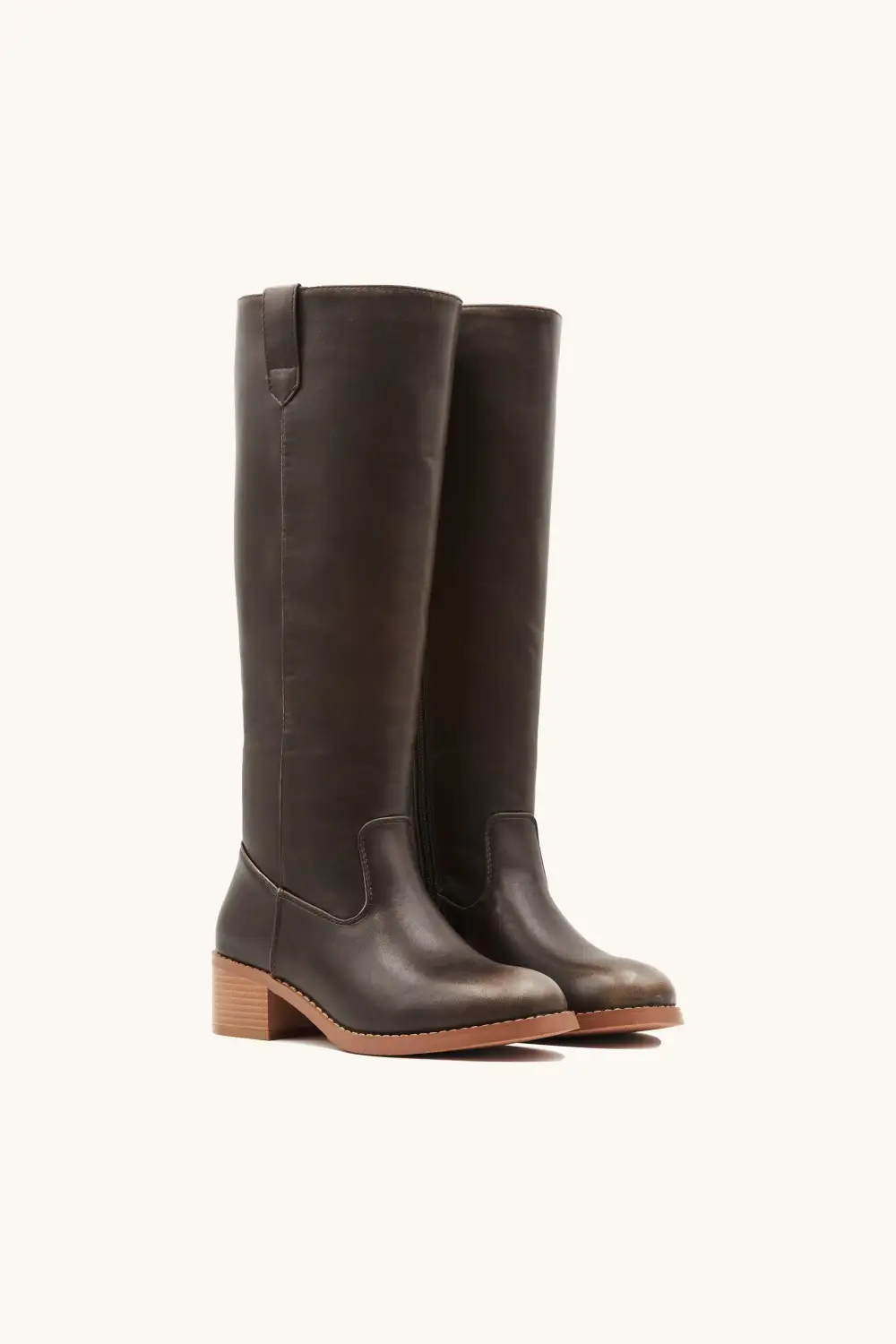 Vintage Block Heel Riding Boots