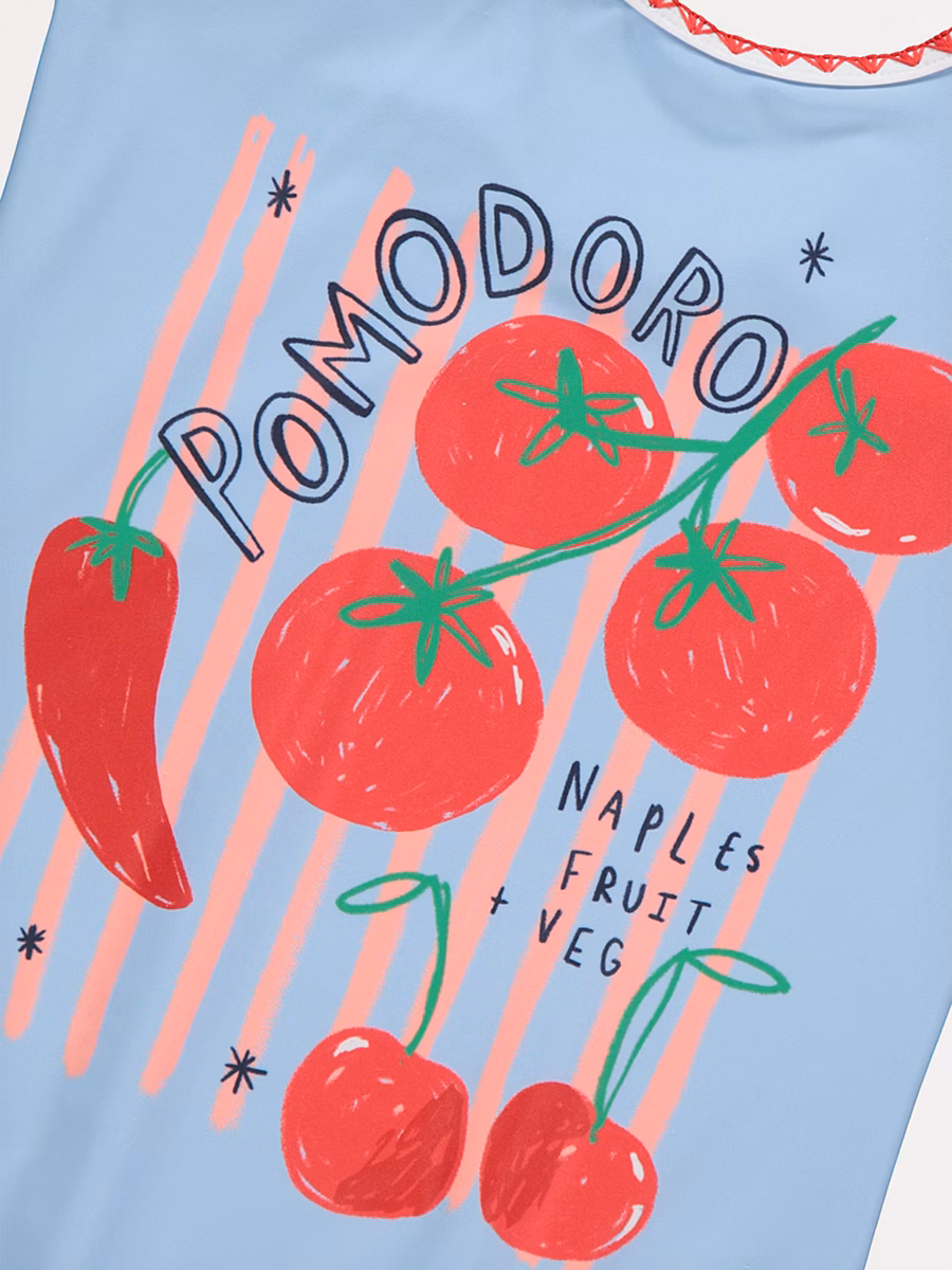 Blue Pomodoro Tomato Swimsuit detail 1