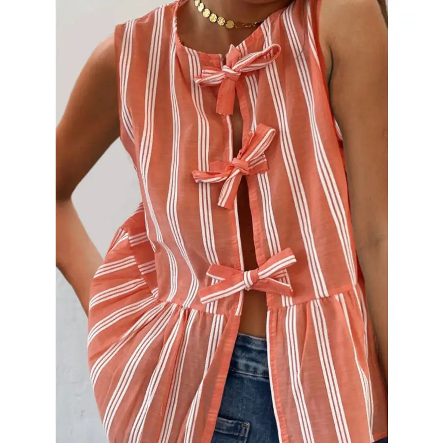 Tied Round Neck Tank