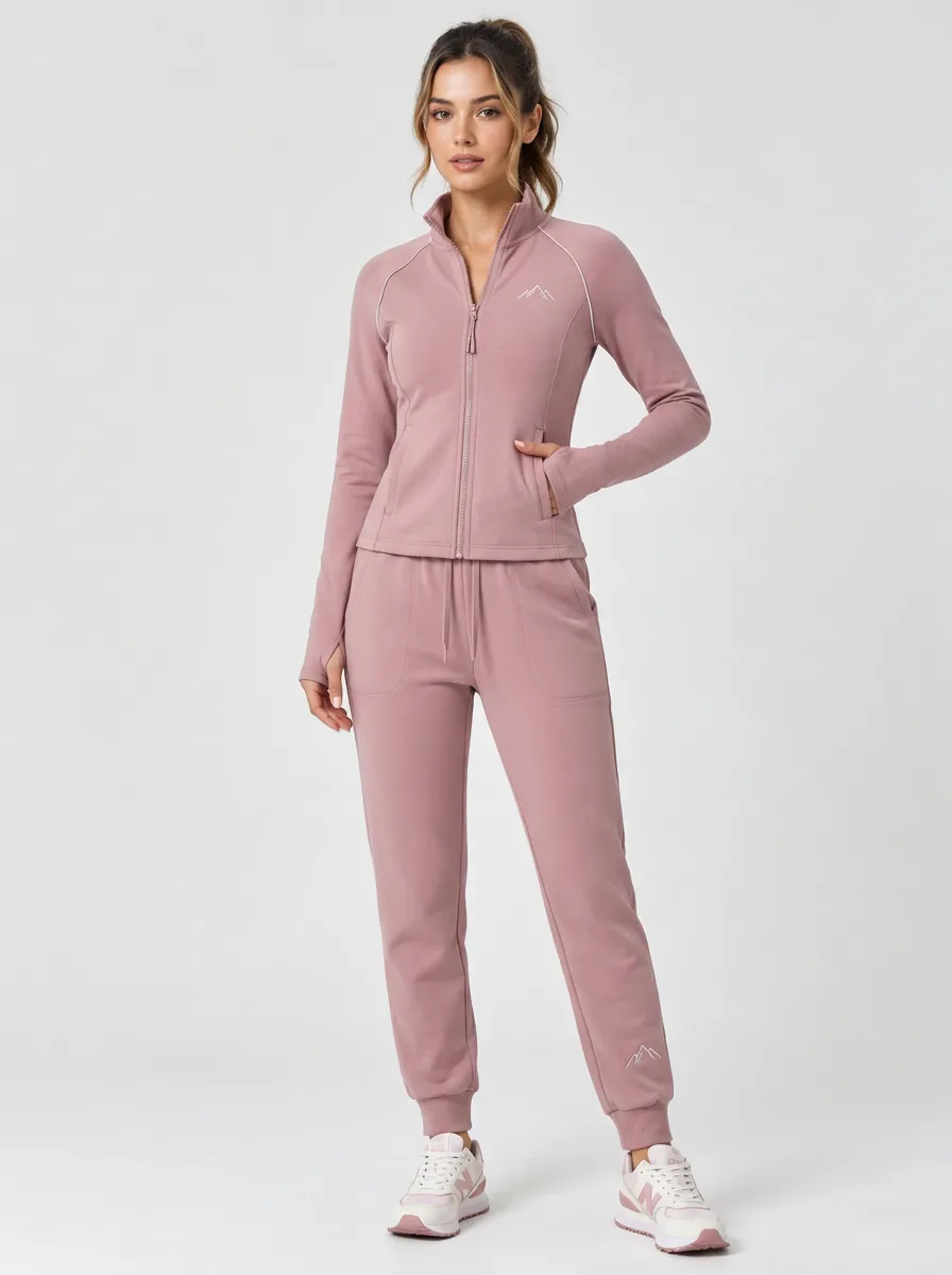 Women's Mountain Pink Tracksuit Set