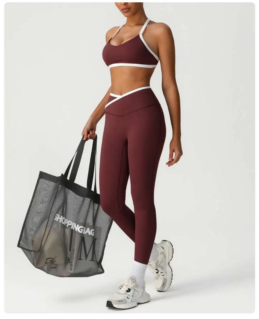 Contoured Cross Waist Leggings